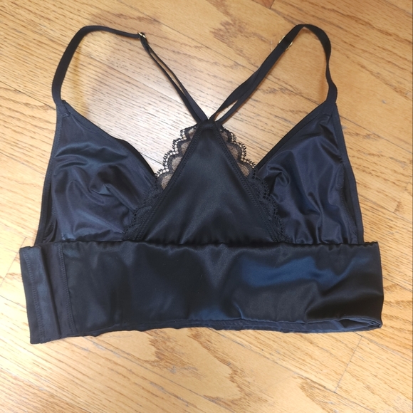 Victoria's Secret Black Satin Bralette - Picture 2 of 3